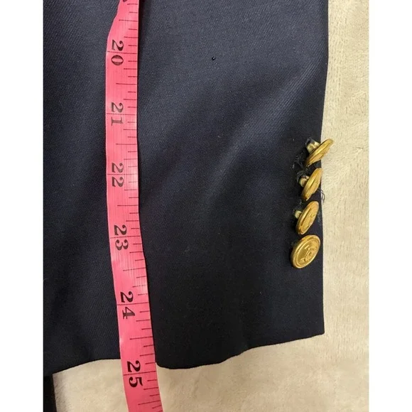 Lauren Ralph Lauren Blazer‎ Men's 42R Navy Wool Gold Buttons Sport Coat